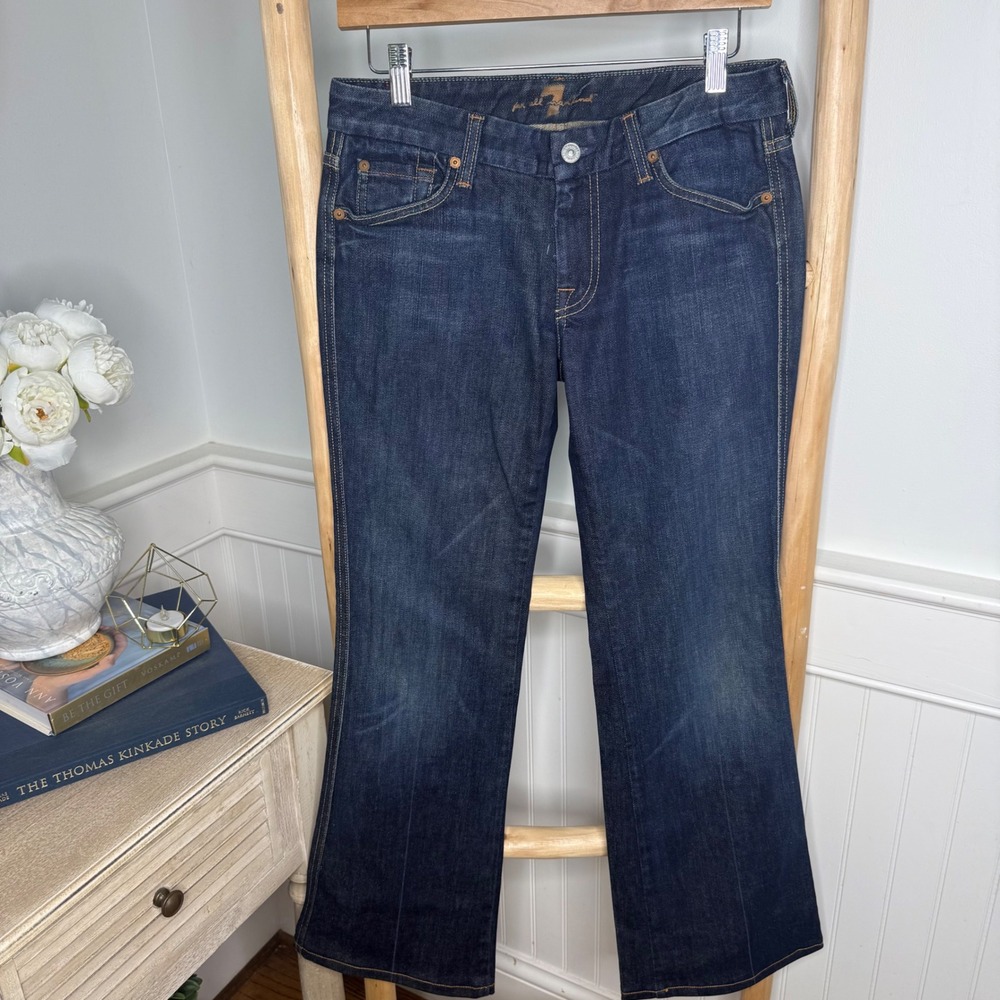 7 For All Mankind A Pocket Bootcut Jeans Dark Wash Size 28 Made in USA